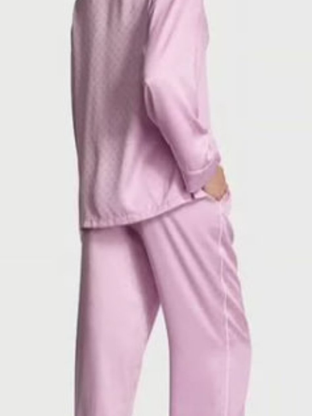 Victoria's Secret Satin Pajama Set Pink Stripe - Picture 4 of 4